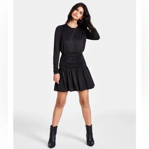 Bar III Dresses Bar Lll Womens Ruched Mini Dress Created For